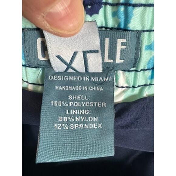 "CAPELLE" Mens Swim Trunks SZ XL Drawstring Sea Horses Beach Vacation 2 Layers - Picture 6 of 12